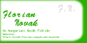 florian novak business card